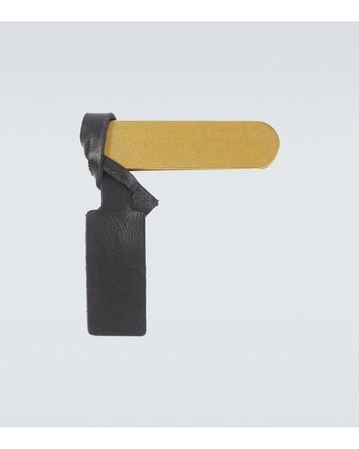 Saint Laurent Black Leather-Trimmed Bill Clip for men