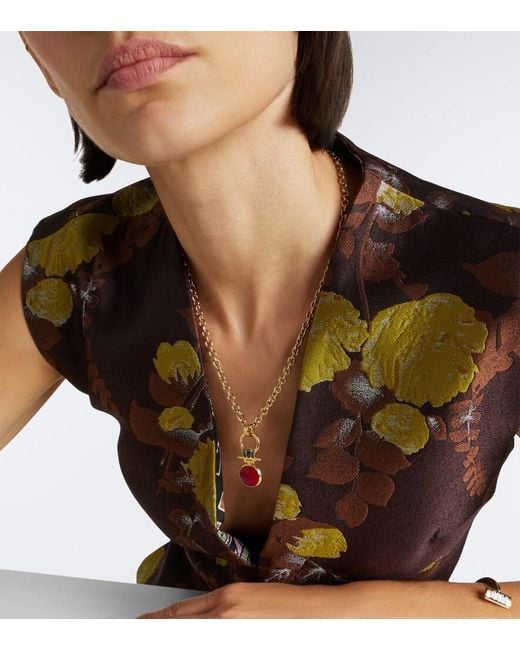 LaDoubleJ White Mini Shen 24Kt-Plated Necklace