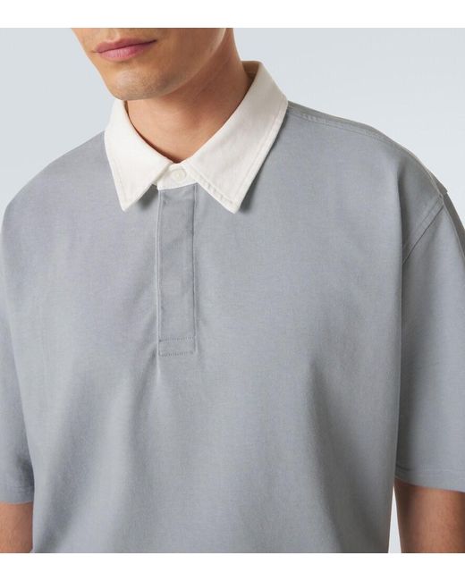 FRAME Gray Cotton Polo Shirt for men