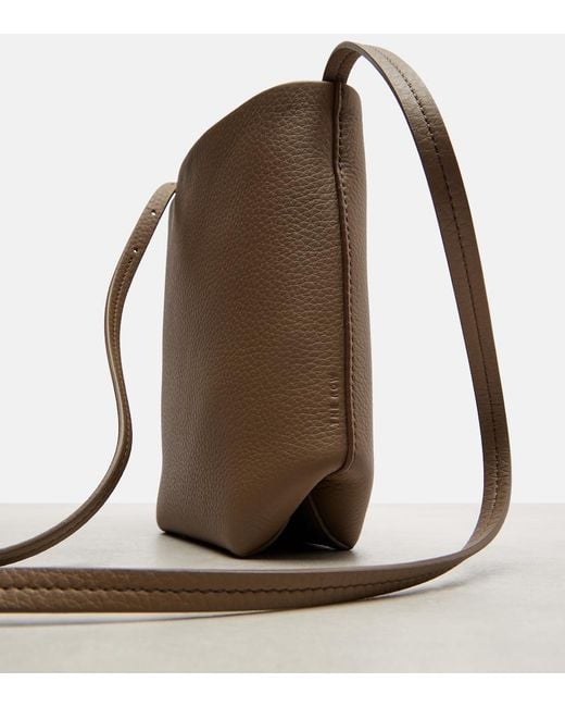 The Row Brown N/S Park Leather Crossbody Bag