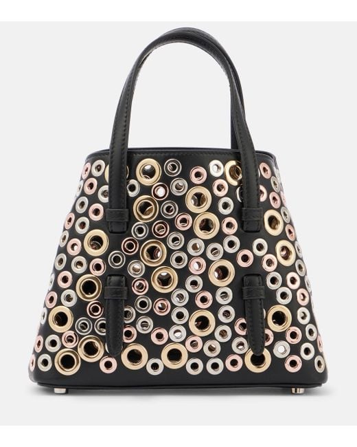 Alaïa Black Mina 20 Embellished Leather Tote Bag
