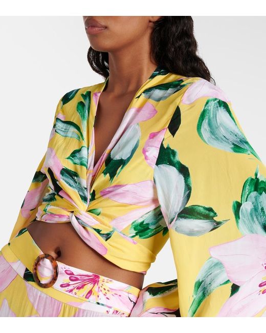 Alexandra Miro White Tabitha Floral Top