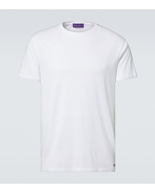 Ralph Lauren White Cotton Jersey T-Shirt for men