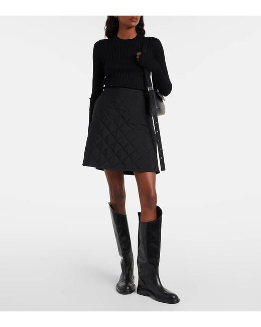 Jil Sander Black Minirock Saglia