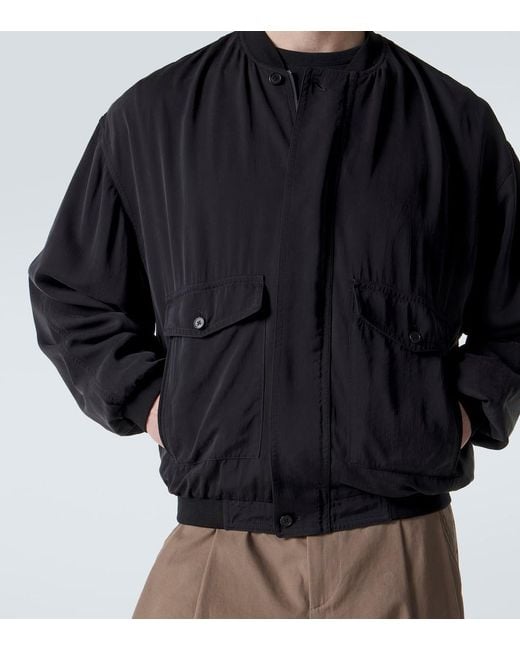 The Row Blue Uma Silk Jacket for men
