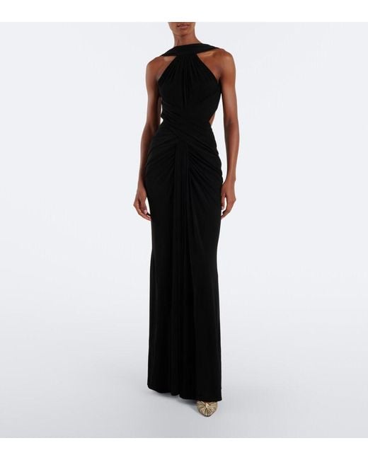 Elie Saab Black Draped Gown