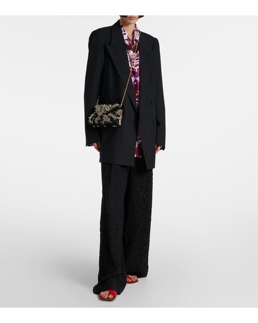 Dries Van Noten Red Asymmetric Patent Leather Sandals