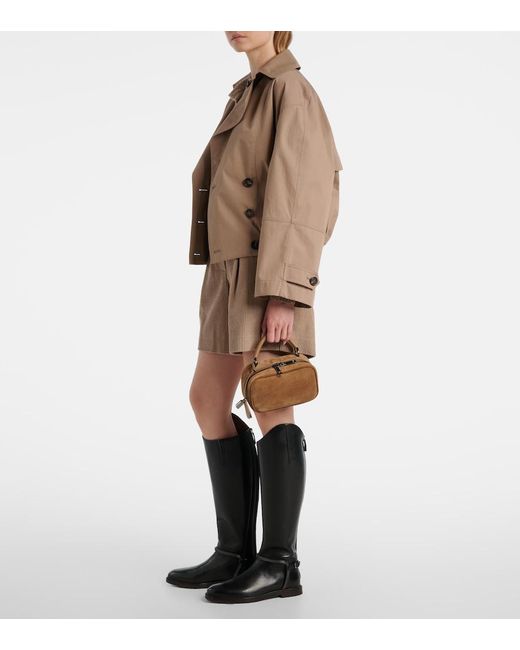 Brunello Cucinelli Black Monili Leather Knee-High Boots