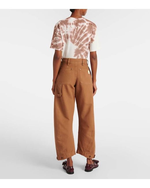 J.W. Anderson Brown Weite Hose Twisted Seam Aus Baumwolle
