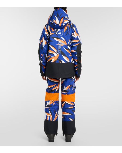 Adidas By Stella McCartney Blue X Terrex TrueNature Skijacke mit abstraktem Print