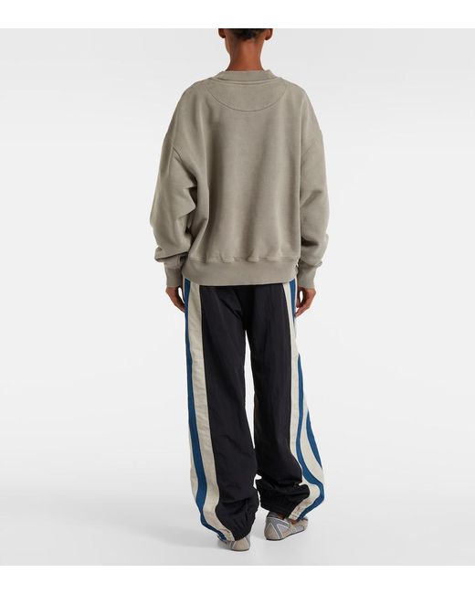 The Attico Gray Cotton Jersey Sweatshirt