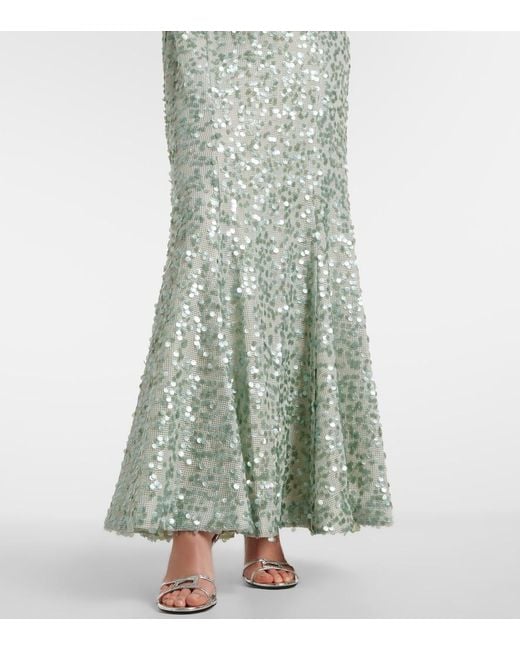 Jonathan Simkhai White Zarena Sequined Gown
