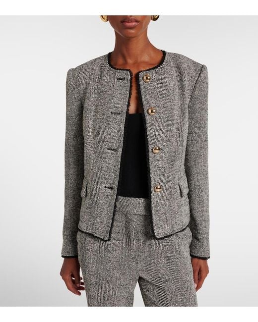 Jonathan Simkhai Gray Ivie Herringbone Jacket