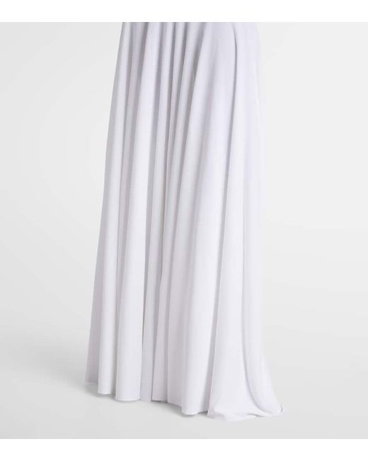 Alaïa White Turtleneck Maxi Dress