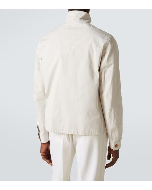 Dolce & Gabbana White Logo Embroidery Jacket for men