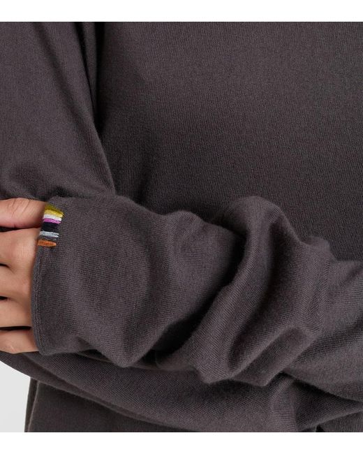 Extreme Cashmere Gray N°347 Aries Cotton And Cashmere Sweater