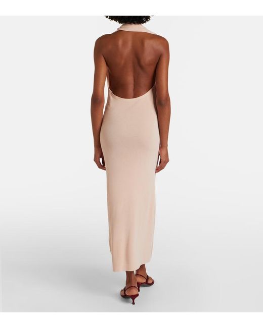 Altuzarra Pink Mitchell Scarf-Detail Midi Dress