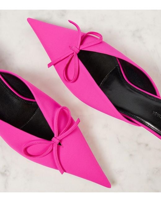 Balenciaga Pink Knife Bow Mules