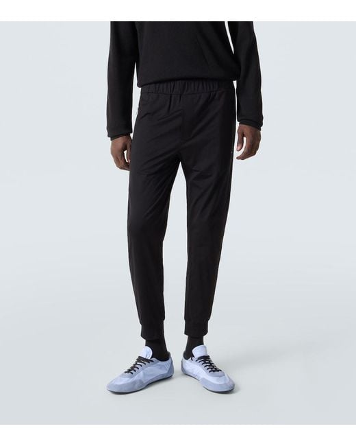 Prada Black Technical Cotton-Blend Slim Pants for men
