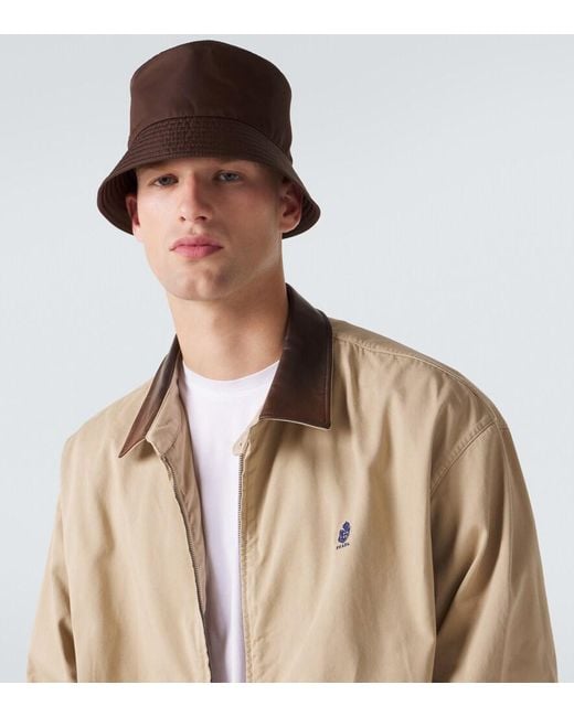 Prada Brown Re-Nylon Bucket Hat for men