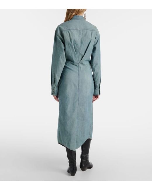 Isabel Marant Blue Hemdblusenkleid Nolwen Aus Chambray