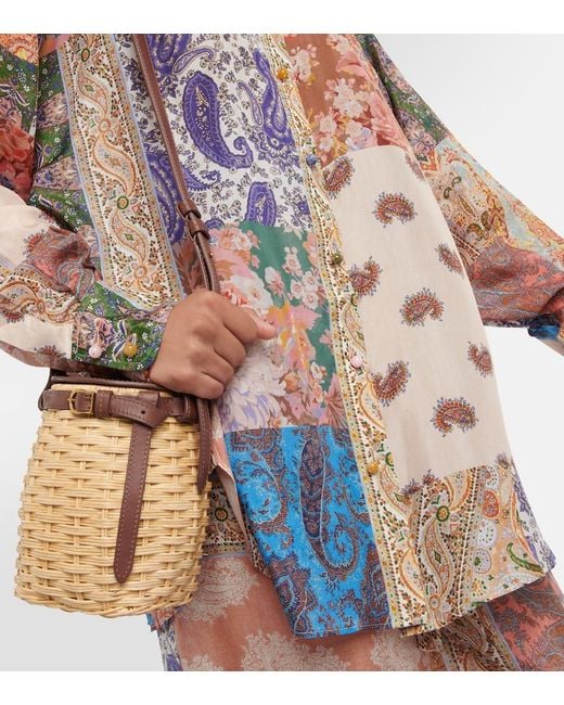 Camicia Patchwork Oversize Devi di Zimmermann in Blue