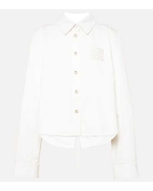 Paula's Ibiza - Camicia Anagram in cotone di Loewe in White