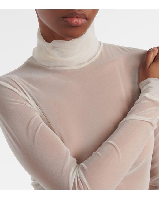 Maison Margiela White Turtleneck Bodysuit
