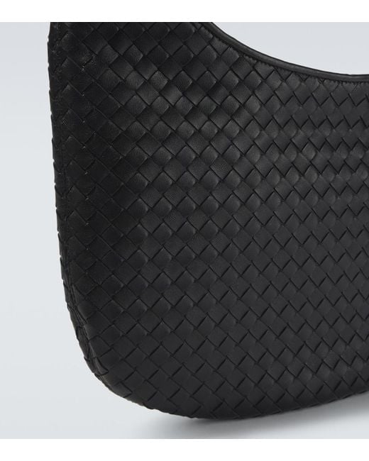 Bottega Veneta Black Veneto Intrecciato Leather Messenger Bag for men