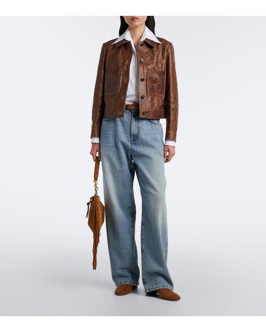 Nili Lotan Brown Susannah Leather Jacket