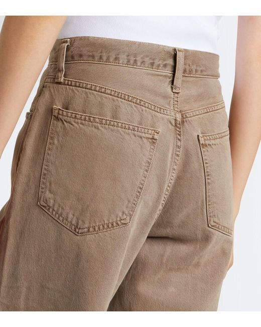 Agolde Brown Low Slung Baggy Wide-Leg Jeans