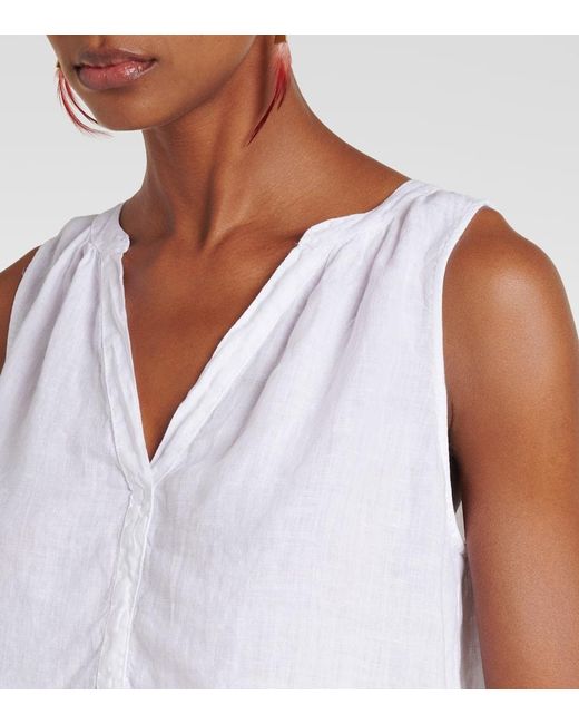 Velvet White Tacy Linen Top