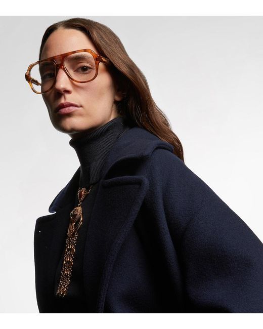Chloé Brown Optical Native Oversized Aviator Glasses