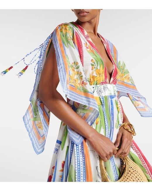 Farm Rio White Tropical Destination Maxi Dress