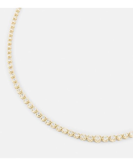 STONE AND STRAND Natural Halskette Let It Slide aus 10kt Gelbgold mit Diamanten