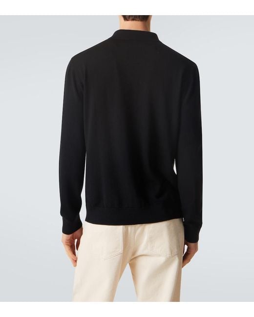 Valentino Blue Virgin Wool Polo Sweater for men