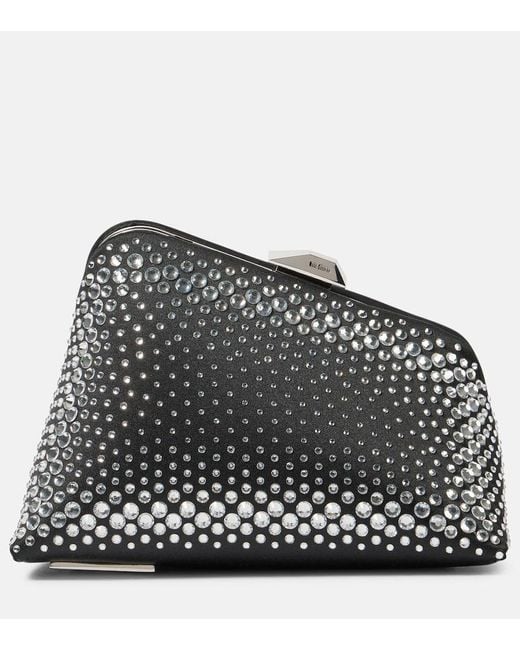 The Attico Black Verzierte Clutch Midnight Mini