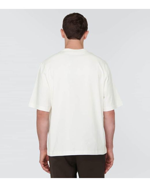 Burberry Besticktes T-Shirt aus Baumwoll-Jersey in White für Herren