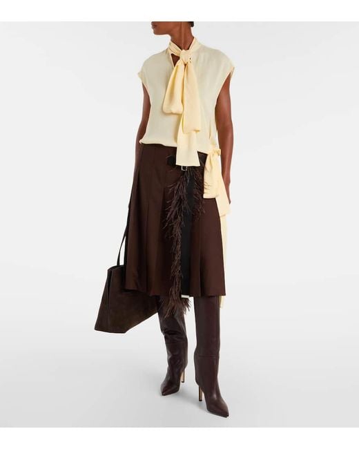 Jimmy Choo Brown Alizze 85 Leather Knee-High Boots