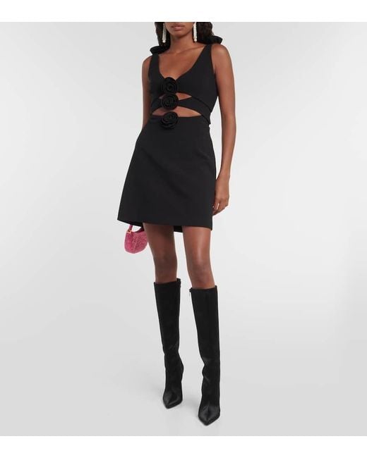 Magda Butrym Black Minikleid Aus Einem Wollgemisch