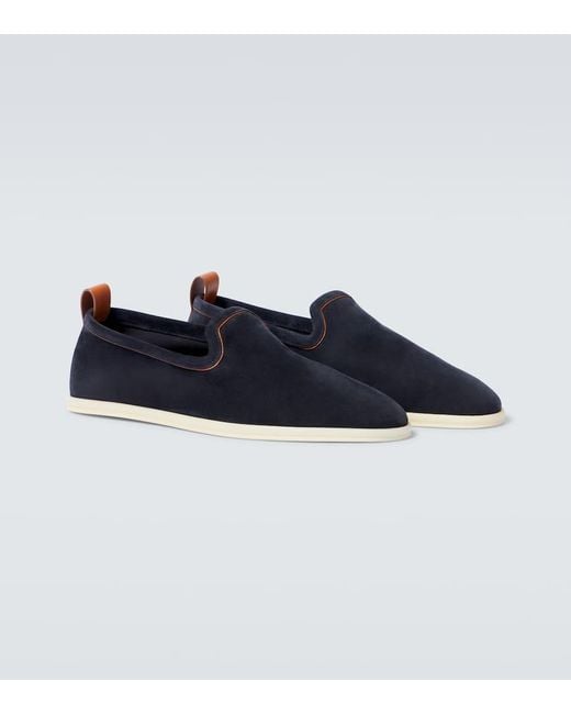 Mocassini Venice Walk di Loro Piana in Blue da Uomo