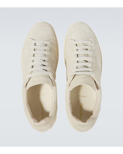 Baskets Warwick En Daim Tom Ford pour homme en coloris White