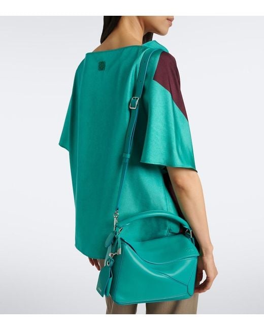 Borsa Featherlight Puzzle Small di Loewe in Blue