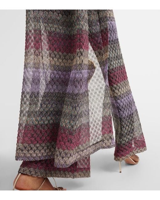 Missoni Purple Cardigan Aus Mesh
