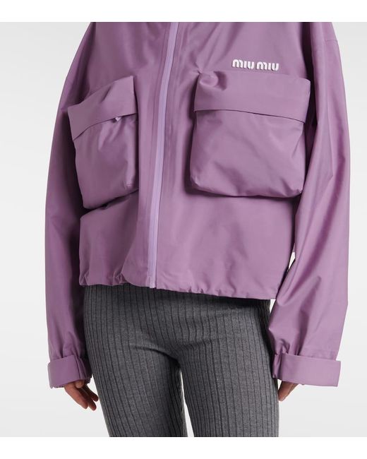Miu Miu Purple Jacke Aus Canvas