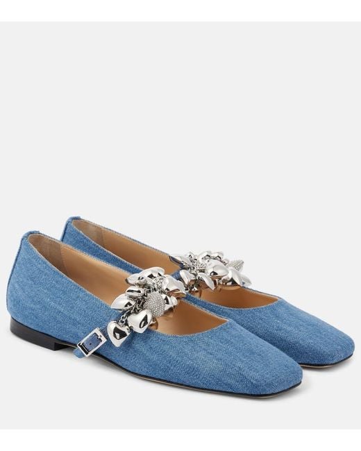 Ballerine Puffy Heart di Mach & Mach in Blue