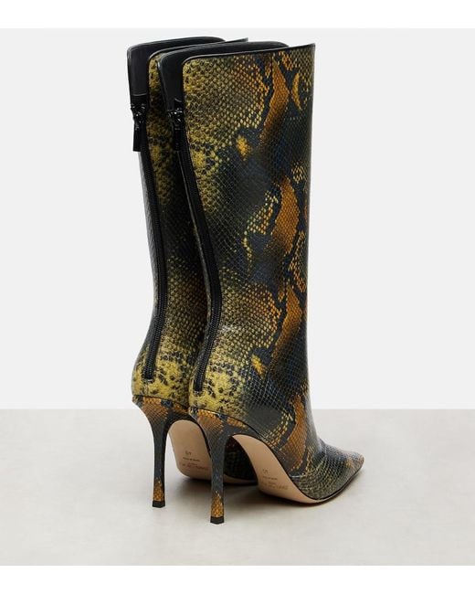 Jimmy Choo Green Archive Boot 100 Leather Knee-High Boots