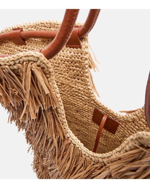 Zimmermann Brown Goldentime Medium Raffia Tote Bag