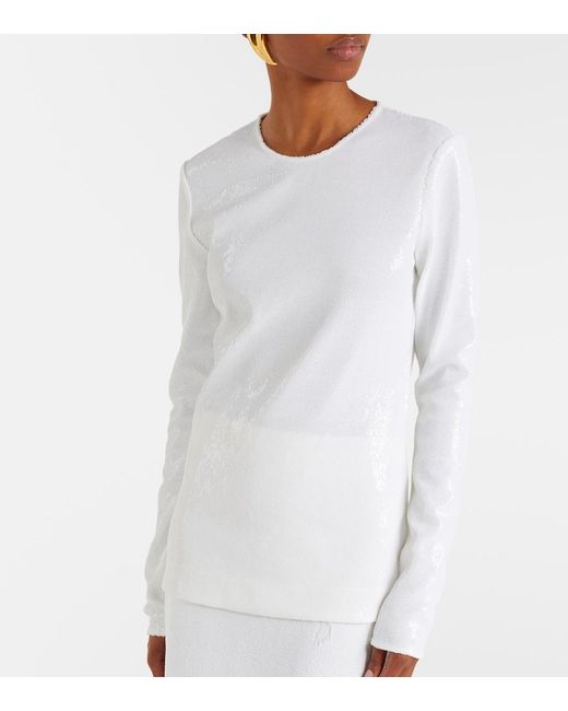 Totême  White Sequined Top