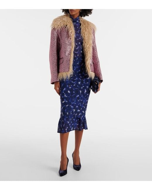 Dries Van Noten Purple Embellished Jacket